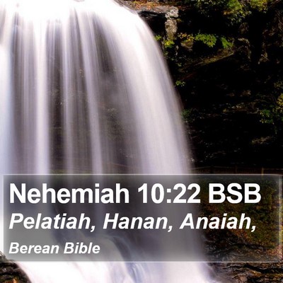 Nehemiah 10:22 BSB Bible Verse Image