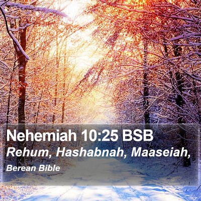 Nehemiah 10:25 BSB Bible Verse Image