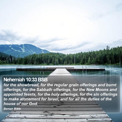Nehemiah 10:33 BSB Bible Verse Image