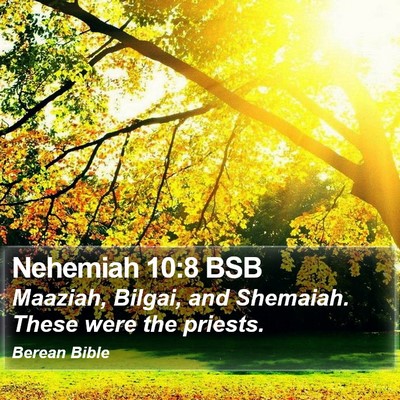 Nehemiah 10:8 BSB Bible Verse Image