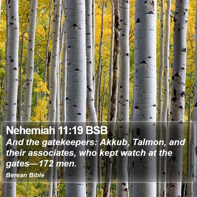 Nehemiah 11:19 BSB Bible Verse Image