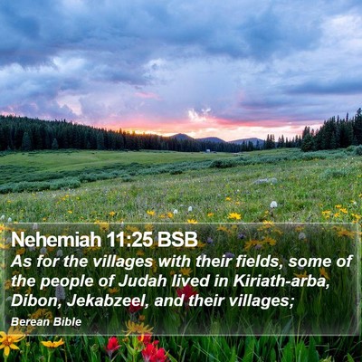 Nehemiah 11:25 BSB Bible Verse Image