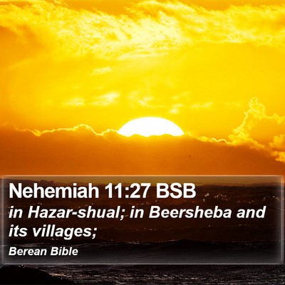 Nehemiah 11:27 BSB Bible Verse Image