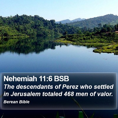 Nehemiah 11:6 BSB Bible Verse Image