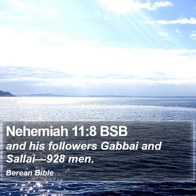 Nehemiah 11:8 BSB Bible Verse Image