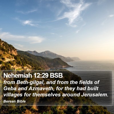 Nehemiah 12:29 BSB Bible Verse Image