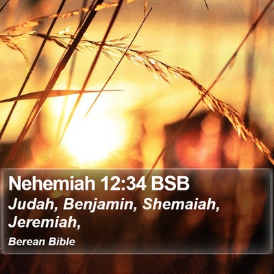 Nehemiah 12:34 BSB Bible Verse Image