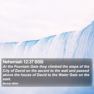 Nehemiah 12:37 BSB Bible Verse Image