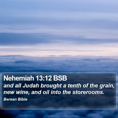 Nehemiah 13:12 BSB Bible Verse Image