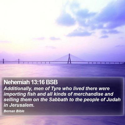 Nehemiah 13:16 BSB Bible Verse Image