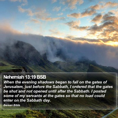 Nehemiah 13:19 BSB Bible Verse Image