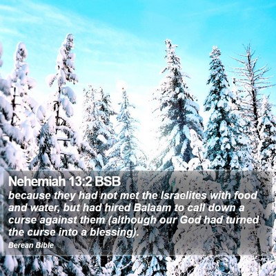 Nehemiah 13:2 BSB Bible Verse Image