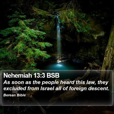Nehemiah 13:3 BSB Bible Verse Image