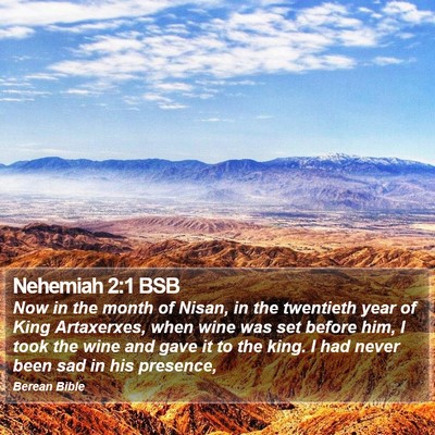 Nehemiah 2:1 BSB Bible Verse Image