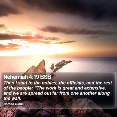 Nehemiah 4:19 BSB Bible Verse Image