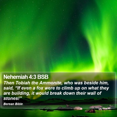 Nehemiah 4:3 BSB Bible Verse Image