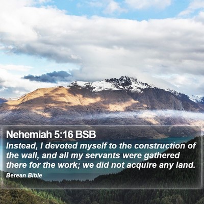 Nehemiah 5:16 BSB Bible Verse Image