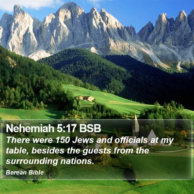 Nehemiah 5:17 BSB Bible Verse Image