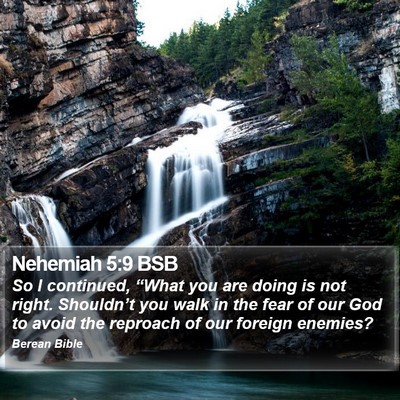 Nehemiah 5:9 BSB Bible Verse Image