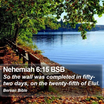 Nehemiah 6:15 BSB Bible Verse Image