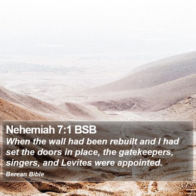 Nehemiah 7:1 BSB Bible Verse Image