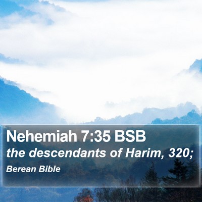 Nehemiah 7:35 BSB Bible Verse Image