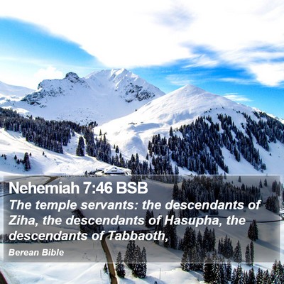 Nehemiah 7:46 BSB Bible Verse Image