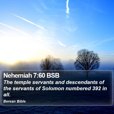 Nehemiah 7:60 BSB Bible Verse Image