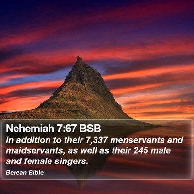 Nehemiah 7:67 BSB Bible Verse Image