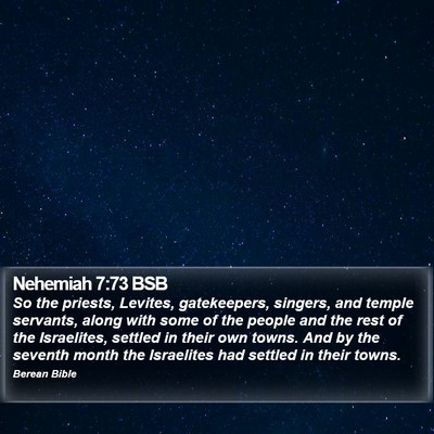 Nehemiah 7:73 BSB Bible Verse Image