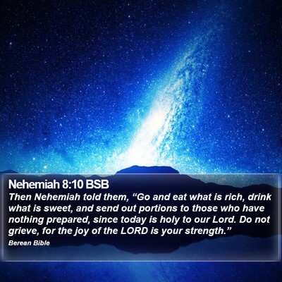 Nehemiah 8:10 BSB Bible Verse Image