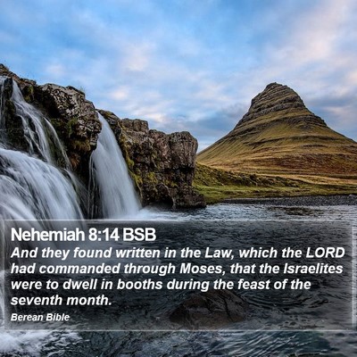 Nehemiah 8:14 BSB Bible Verse Image