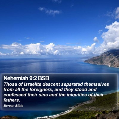Nehemiah 9:2 BSB Bible Verse Image