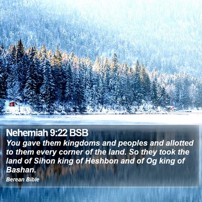 Nehemiah 9:22 BSB Bible Verse Image