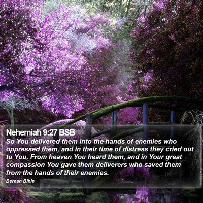 Nehemiah 9:27 BSB Bible Verse Image