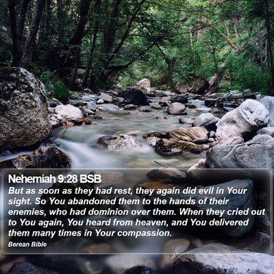 Nehemiah 9:28 BSB Bible Verse Image