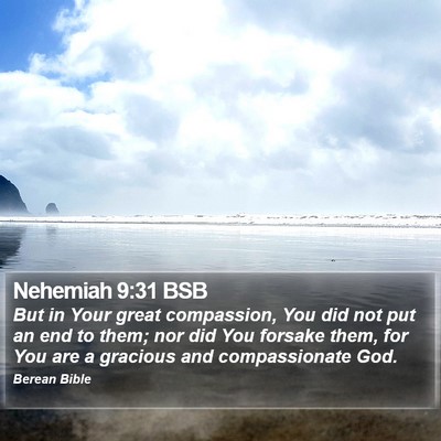 Nehemiah 9:31 BSB Bible Verse Image