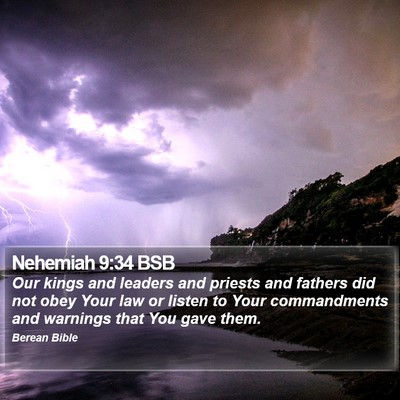 Nehemiah 9:34 BSB Bible Verse Image