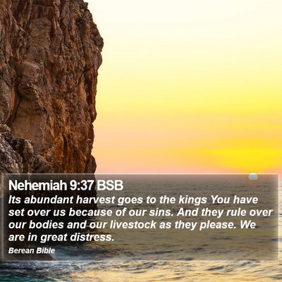 Nehemiah 9:37 BSB Bible Verse Image