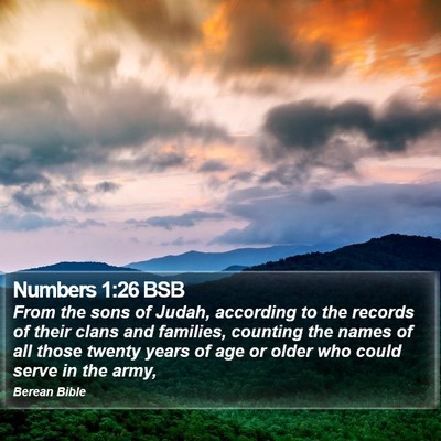 Numbers 1:26 BSB Bible Verse Image