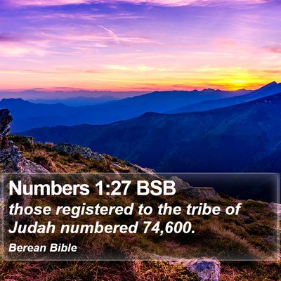 Numbers 1:27 BSB Bible Verse Image