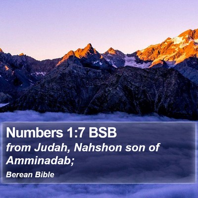 Numbers 1:7 BSB Bible Verse Image