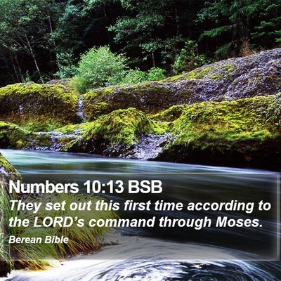 Numbers 10:13 BSB Bible Verse Image