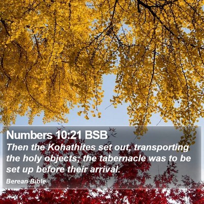 Numbers 10:21 BSB Bible Verse Image