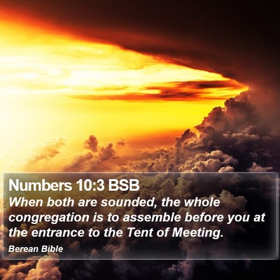 Numbers 10:3 BSB Bible Verse Image