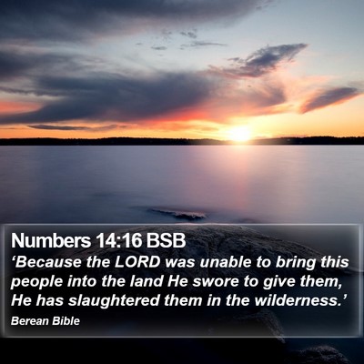 Numbers 14:16 BSB Bible Verse Image