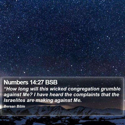Numbers 14:27 BSB Bible Verse Image