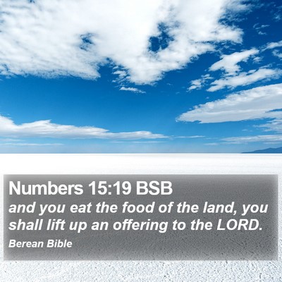Numbers 15:19 BSB Bible Verse Image