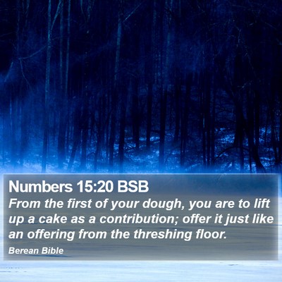 Numbers 15:20 BSB Bible Verse Image