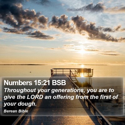 Numbers 15:21 BSB Bible Verse Image
